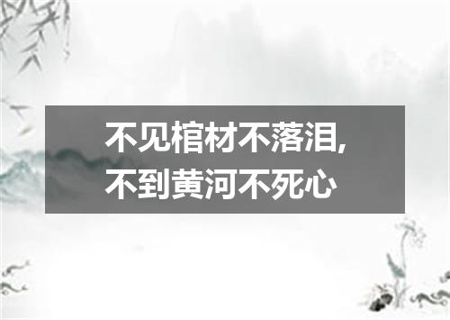不见棺材不落泪,不到黄河不死心
