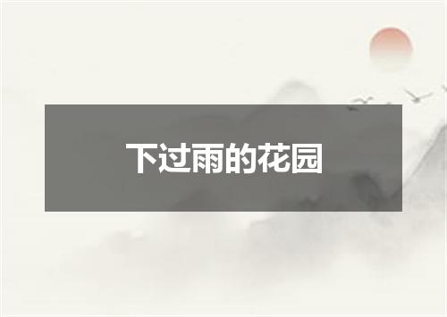 下过雨的花园