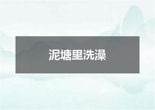 泥塘里洗澡