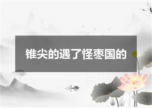 锥尖的遇了怪枣国的