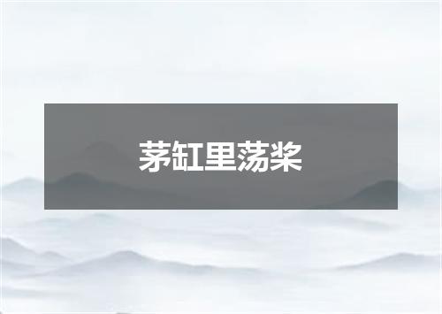 茅缸里荡桨