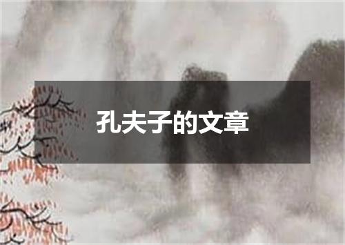 孔夫子的文章
