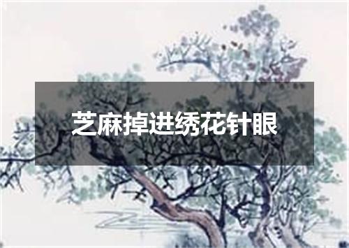 芝麻掉进绣花针眼