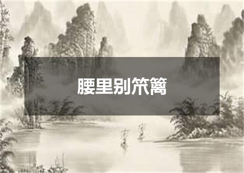 腰里别笊篱