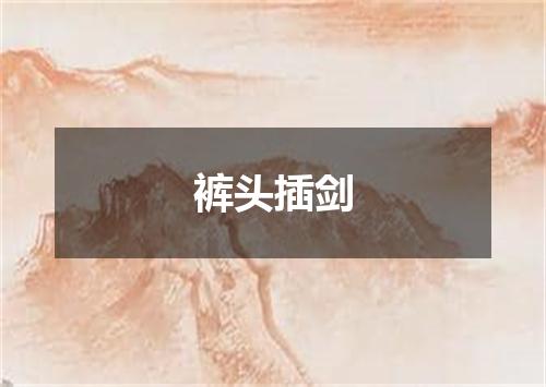 裤头插剑