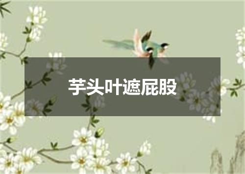 芋头叶遮屁股