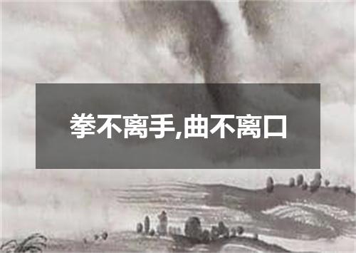 拳不离手,曲不离口