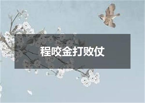 程咬金打败仗