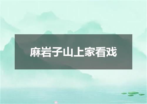 麻岩子山上家看戏