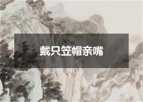 戴只笠帽亲嘴