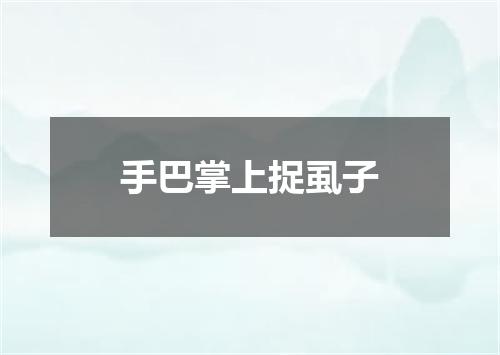 手巴掌上捉虱子