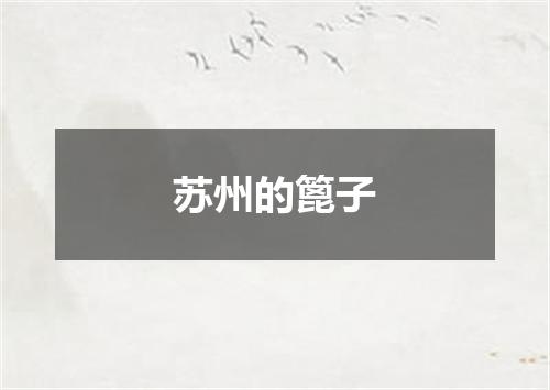 苏州的篦子