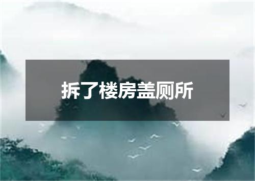 拆了楼房盖厕所