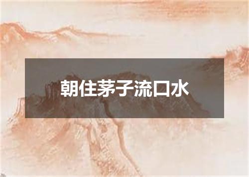 朝住茅子流口水