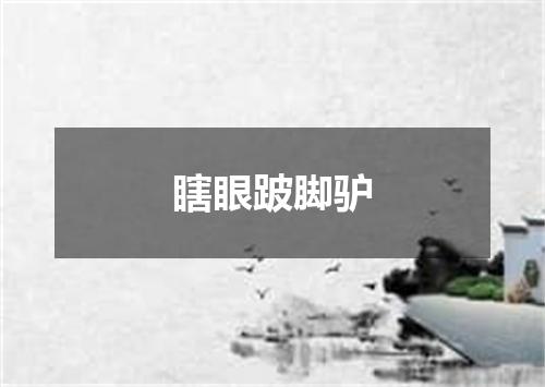 瞎眼跛脚驴