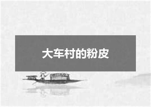 大车村的粉皮