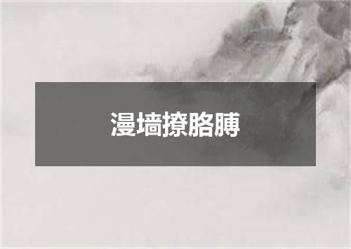 漫墙撩胳膊