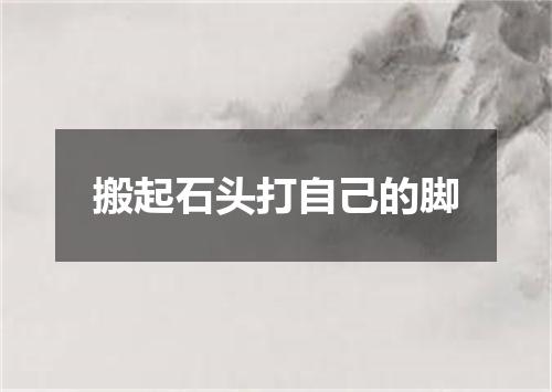 搬起石头打自己的脚