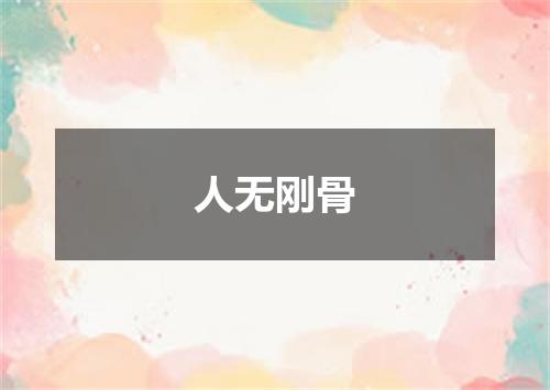 人无刚骨