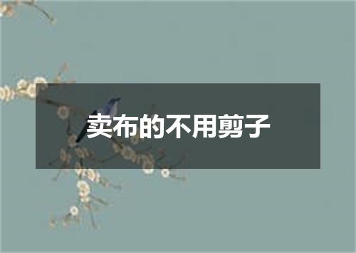 卖布的不用剪子