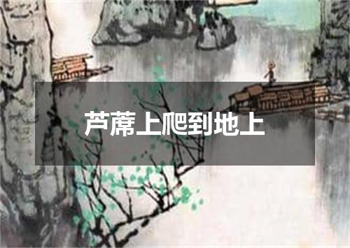 芦蓆上爬到地上