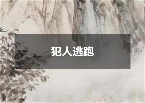 犯人逃跑