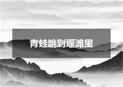 青蛙跳到堰滩里