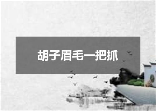 胡子眉毛一把抓