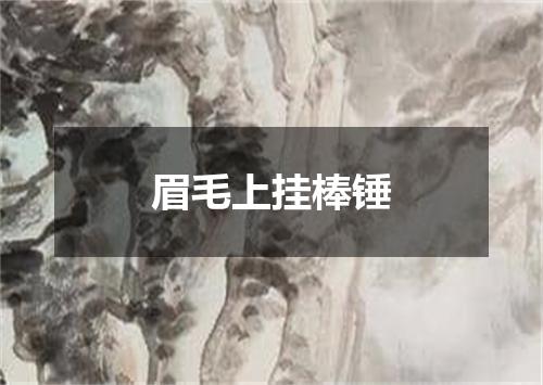 眉毛上挂棒锤