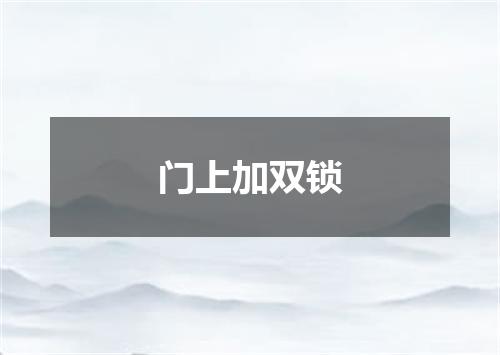 门上加双锁