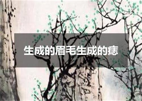 生成的眉毛生成的痣