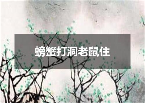 螃蟹打洞老鼠住