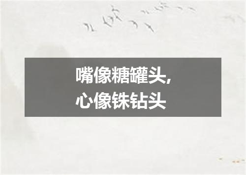 嘴像糖罐头,心像铢钻头