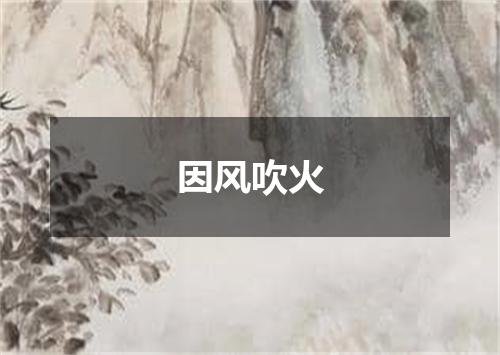 因风吹火