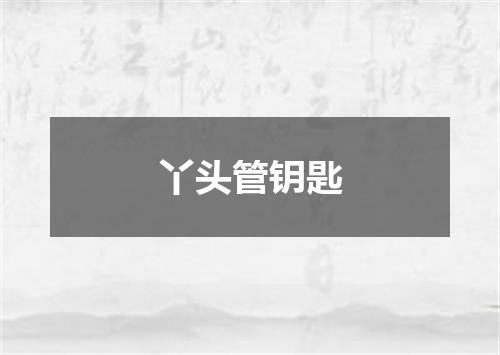 丫头管钥匙