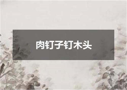 肉钉子钉木头