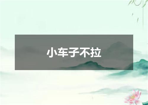 小车子不拉