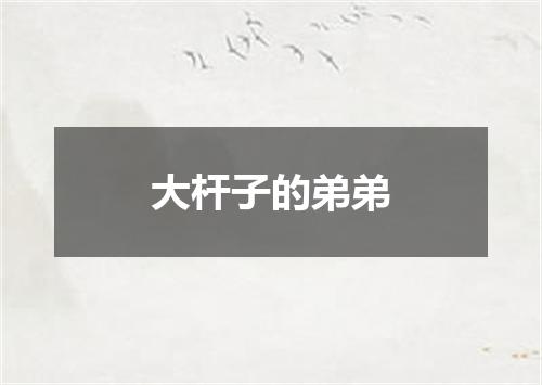 大杆子的弟弟