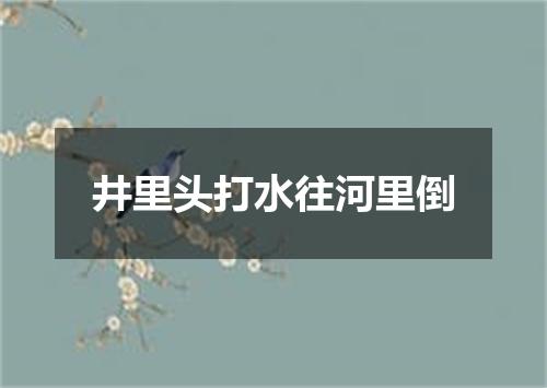 井里头打水往河里倒