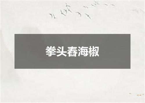 拳头舂海椒