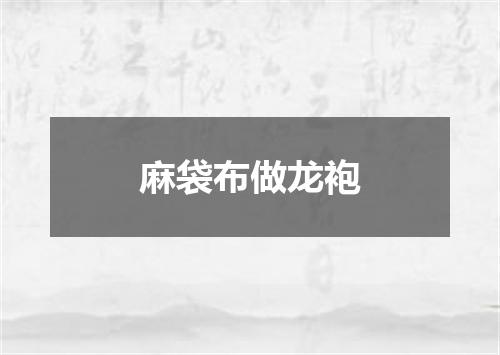 麻袋布做龙袍