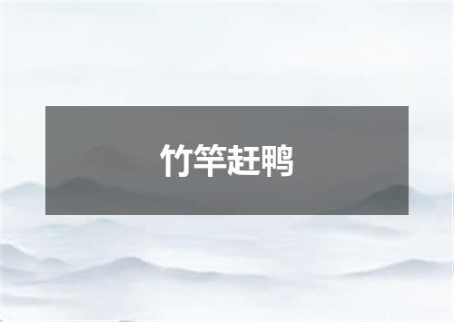 竹竿赶鸭