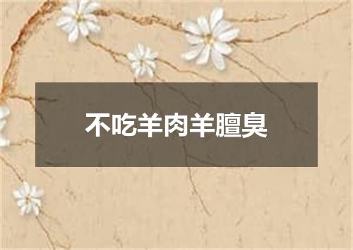 不吃羊肉羊膻臭