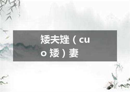 矮夫矬（cuo 矮）妻