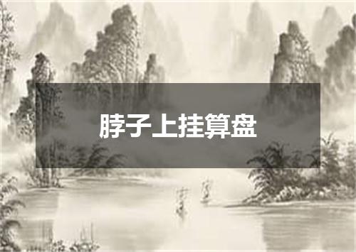 脖子上挂算盘