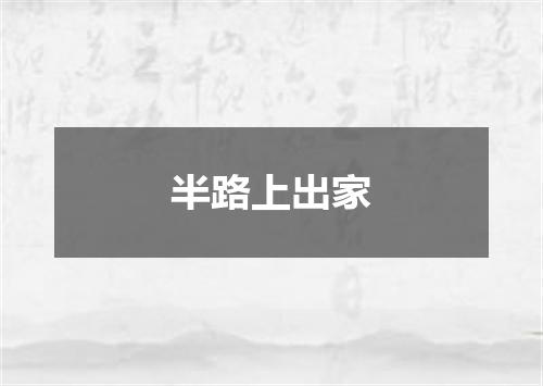 半路上出家
