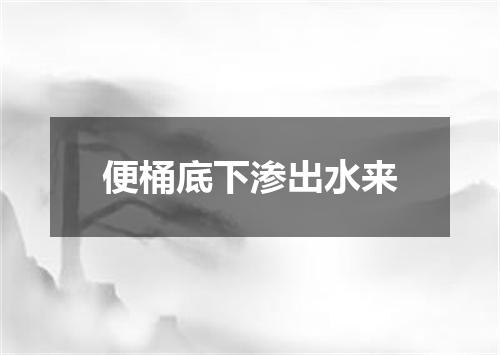 便桶底下渗出水来