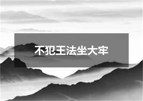不犯王法坐大牢