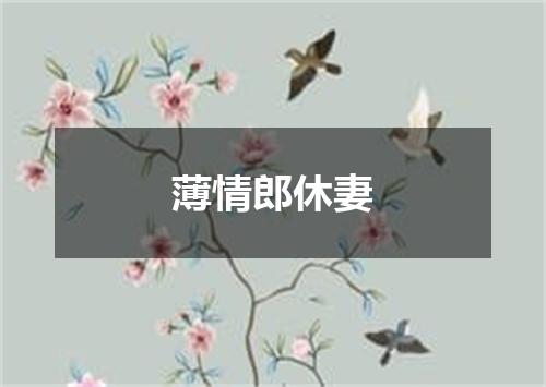 薄情郎休妻