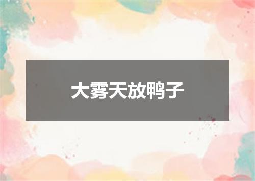 大雾天放鸭子